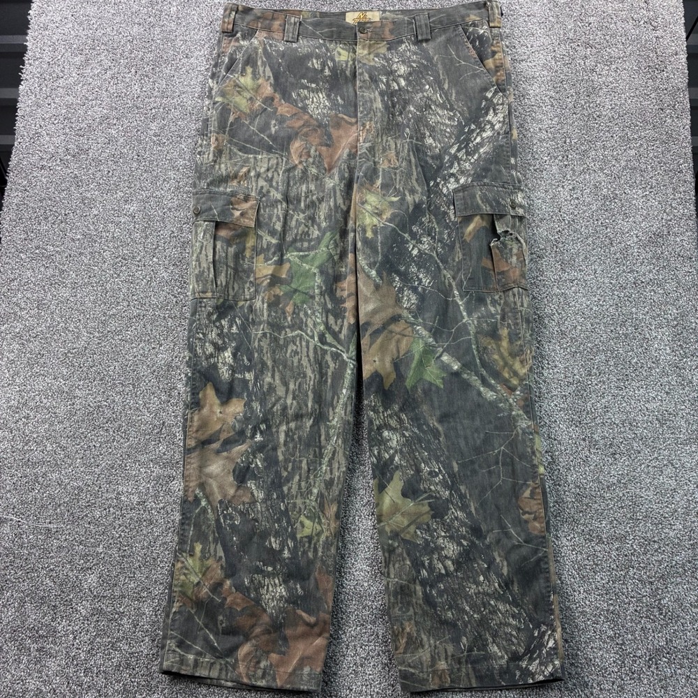 intage No Trace Outdoors Camo Cargo Pants Mens XL Realtree Camouflage‎ Dan River